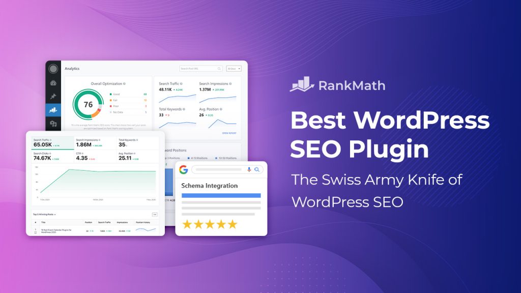 rank math wordpress plugins